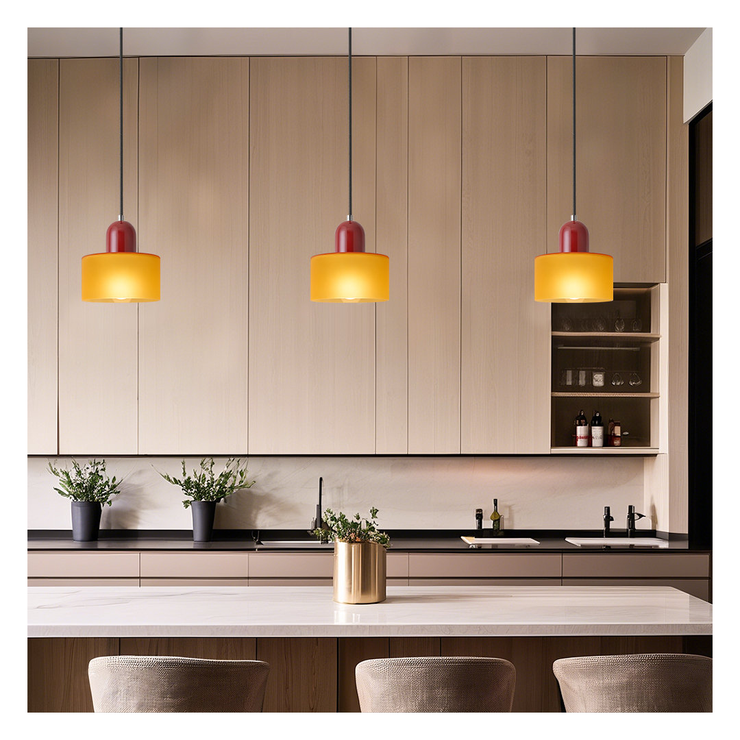 Mid Century Modern Glass Pendant Light